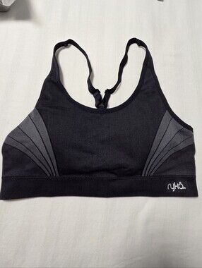 Ryka Black & Gray Seamless Sports Bra